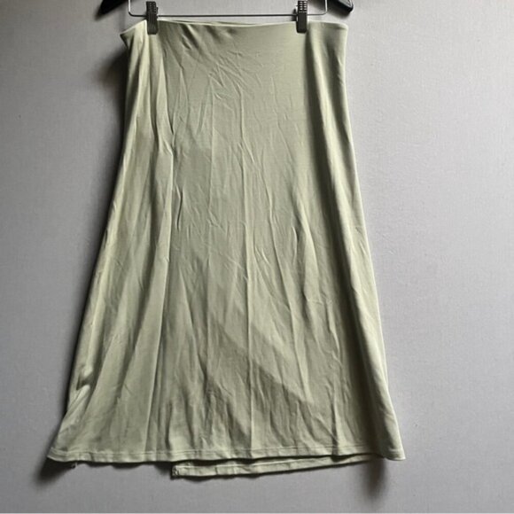 Wilfred Aritzia vespa ruche front slit midi skirt Sz L - Picture 3 of 10